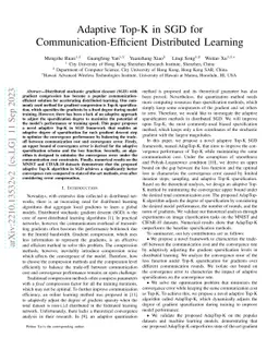Adaptive Top-K in SGD for Communication-Efficient Distributed Learning