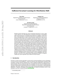 Sufficient Invariant Learning for Distribution Shift