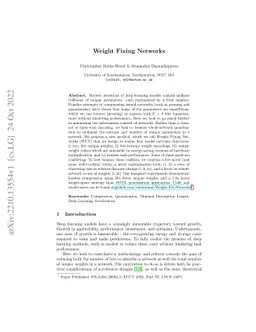 Weight Fixing Networks