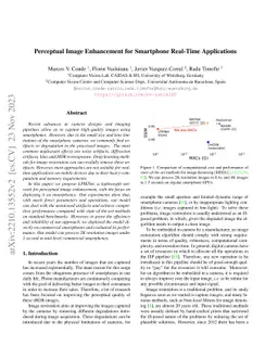 Perceptual Image Enhancement for Smartphone Real-Time Applications