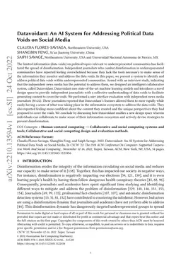 Datavoidant: An AI System for Addressing Political Data Voids on Social
  Media