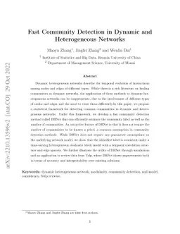 Fast Community Detection in Dynamic and Heterogeneous Networks