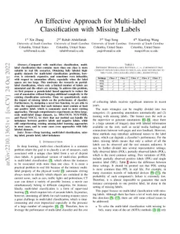 An Effective Approach for Multi-label Classification with Missing Labels