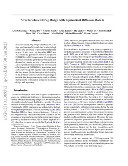 Structure-based Drug Design with Equivariant Diffusion Models