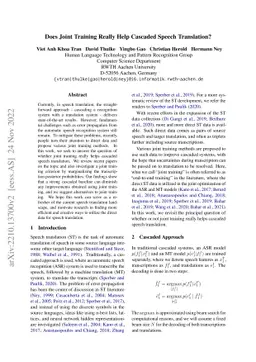 Does Joint Training Really Help Cascaded Speech Translation?