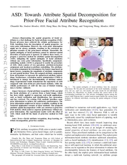 ASD: Towards Attribute Spatial Decomposition for Prior-Free Facial
  Attribute Recognition