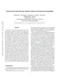 Facial Action Units Detection Aided by Global-Local Expression Embedding