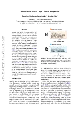 Parameter-Efficient Legal Domain Adaptation