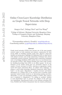 Online Cross-Layer Knowledge Distillation on Graph Neural Networks with
  Deep Supervision