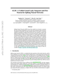 GLIF: A Unified Gated Leaky Integrate-and-Fire Neuron for Spiking Neural
  Networks