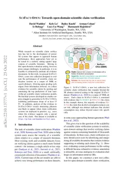 SciFact-Open: Towards open-domain scientific claim verification