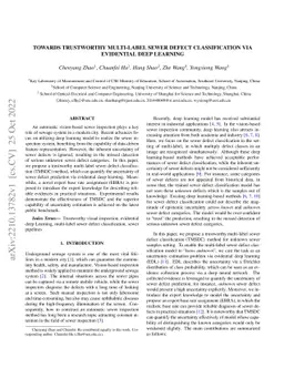 Towards Trustworthy Multi-label Sewer Defect Classification via
  Evidential Deep Learning