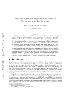 Federated Bayesian Computation via Piecewise Deterministic Markov
  Processes