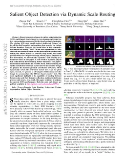 Salient Object Detection via Dynamic Scale Routing