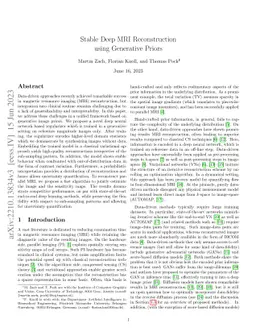 Stable Deep MRI Reconstruction using Generative Priors