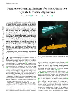 Preference-Learning Emitters for Mixed-Initiative Quality-Diversity
  Algorithms