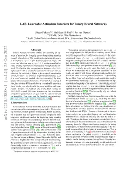 LAB: Learnable Activation Binarizer for Binary Neural Networks