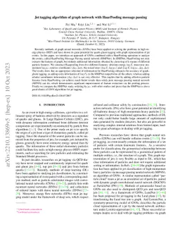 Jet tagging algorithm of graph network with HaarPooling message passing