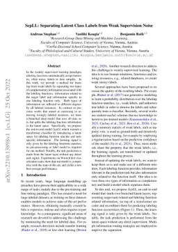 SepLL: Separating Latent Class Labels from Weak Supervision Noise