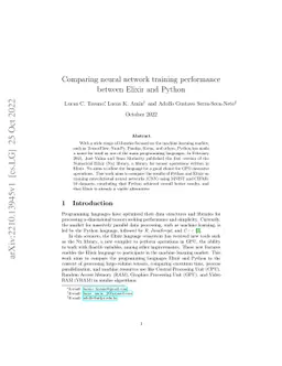 Comparing neural network training performance between Elixir and Python