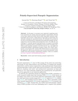 Pointly-Supervised Panoptic Segmentation