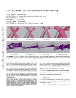 Fast GPU-Based Two-Way Continuous Collision Handling