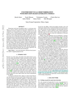 Unsupervised vocal dereverberation with diffusion-based generative
  models