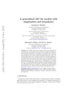 A generalized AIC for models with singularities and boundaries