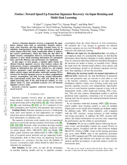 Nimbus: Toward Speed Up Function Signature Recovery via Input Resizing
  and Multi-Task Learning