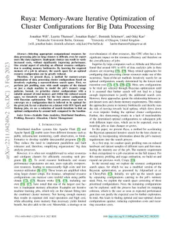 Ruya: Memory-Aware Iterative Optimization of Cluster Configurations for
  Big Data Processing