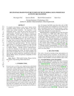 Multi-Stage Based Feature Fusion of Multi-Modal Data for Human Activity
  Recognition