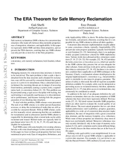 The ERA Theorem for Safe Memory Reclamation