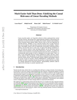 Much Easier Said Than Done: Falsifying the Causal Relevance of Linear
  Decoding Methods