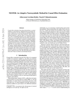 NESTER: An Adaptive Neurosymbolic Method for Causal Effect Estimation