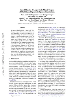 SpeechMatrix: A Large-Scale Mined Corpus of Multilingual
  Speech-to-Speech Translations