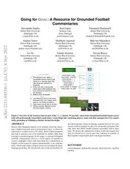 Going for GOAL: A Resource for Grounded Football Commentaries