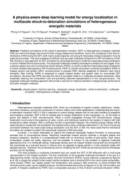 A physics-aware deep learning model for energy localization in
  multiscale shock-to-detonation simulations of heterogeneous energetic
  materials