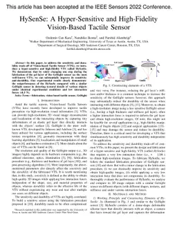 HySenSe: A Hyper-Sensitive and High-Fidelity Vision-Based Tactile Sensor