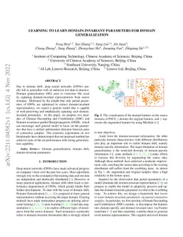 Learning to Learn Domain-invariant Parameters for Domain Generalization
