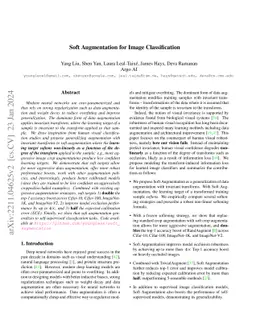 Soft Augmentation for Image Classification