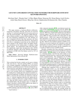 LiCo-Net: Linearized Convolution Network for Hardware-efficient Keyword
  Spotting