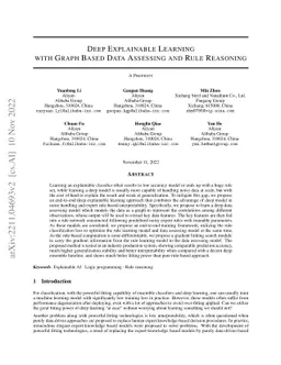 Deep Explainable Learning with Graph Based Data Assessing and Rule
  Reasoning