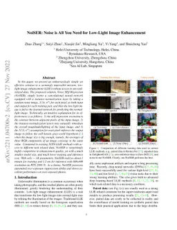 NoiSER: Noise is All You Need for Low-Light Image Enhancement