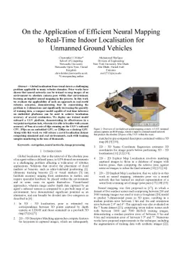 On the Application of Efficient Neural Mapping to Real-Time Indoor
  Localisation for Unmanned Ground Vehicles