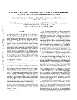 Expressive-VC: Highly Expressive Voice Conversion with Attention Fusion
  of Bottleneck and Perturbation Features