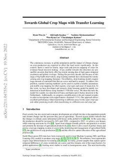 Towards Global Crop Maps with Transfer Learning