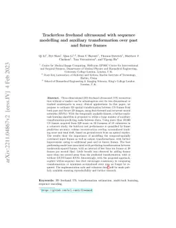 Trackerless freehand ultrasound with sequence modelling and auxiliary
  transformation over past and future frames