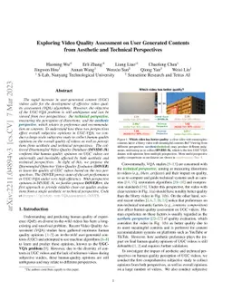 Exploring Video Quality Assessment on User Generated Contents from
  Aesthetic and Technical Perspectives