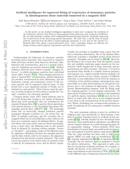 Artificial intelligence for improved fitting of trajectories of
  elementary particles in inhomogeneous dense materials immersed in a magnetic
  field
