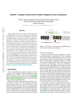 SimOn: A Simple Framework for Online Temporal Action Localization